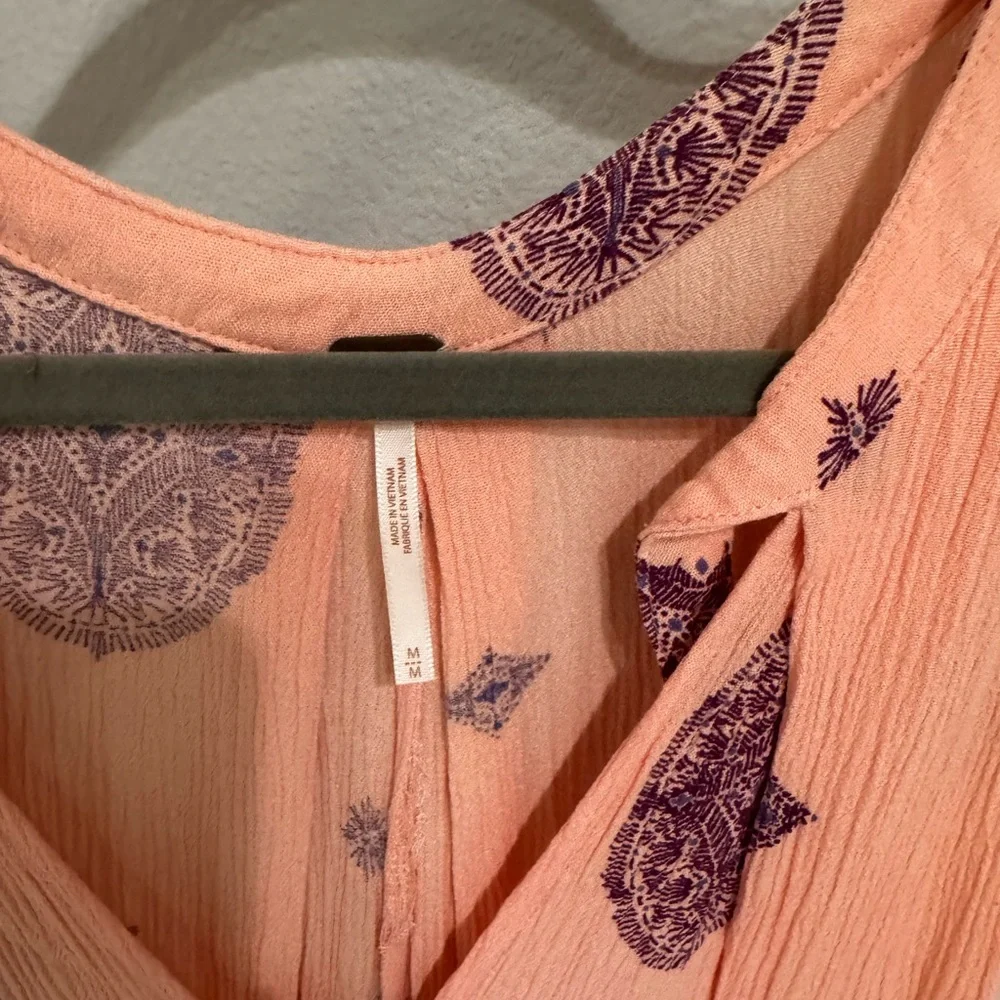 Free People Tree Swing Tunic Dress in Pink /Purple - Size Medium